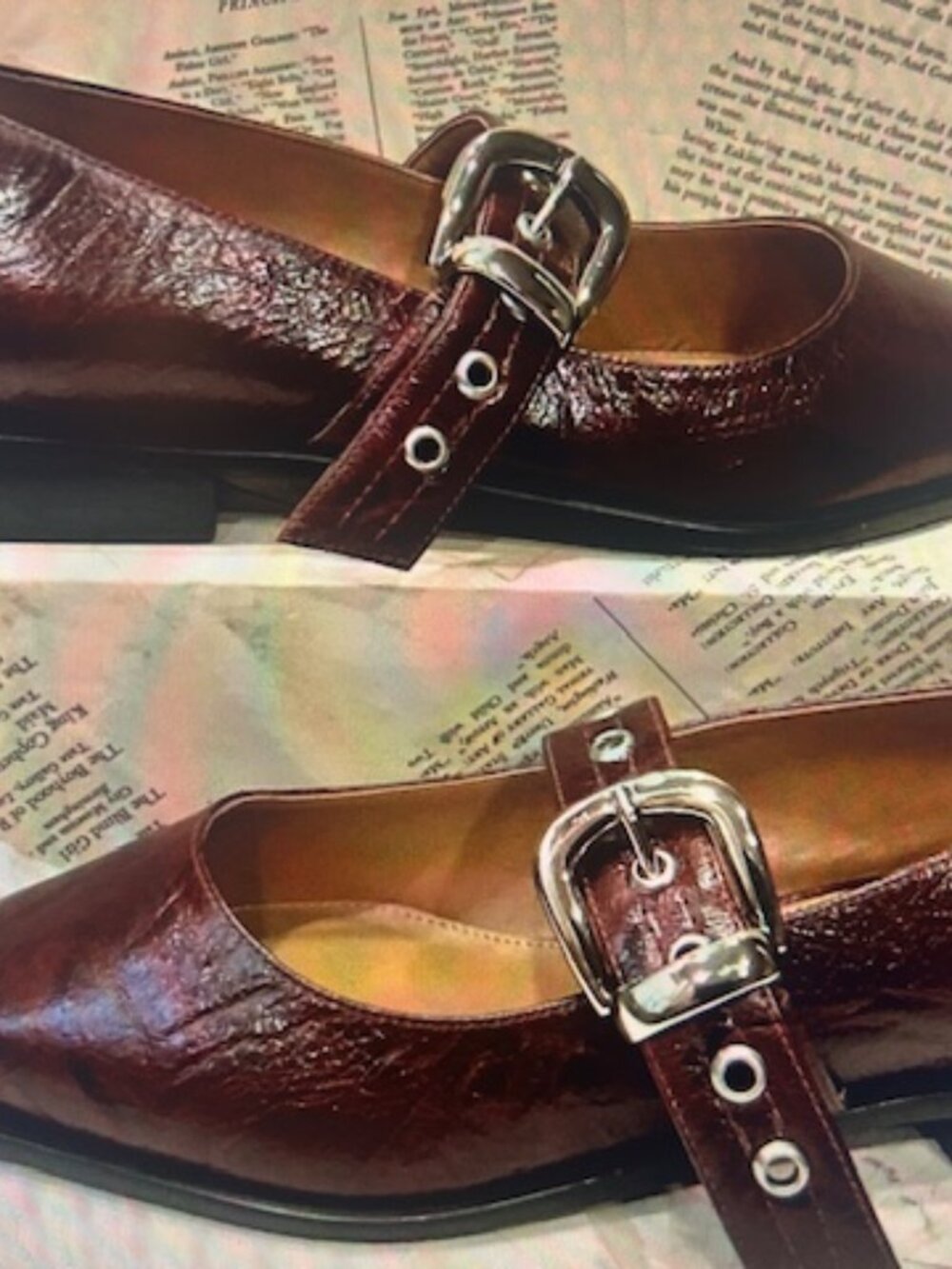 Maeve Pointed-Toe Moto Mary Jane Flats Size 39